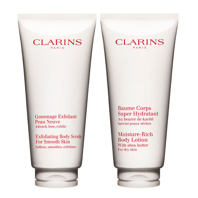 Body Essentials Set – Peeling-Körperpeeling & feuchtigkeitsspendende Körperlotion für glatte, strahlende Haut
