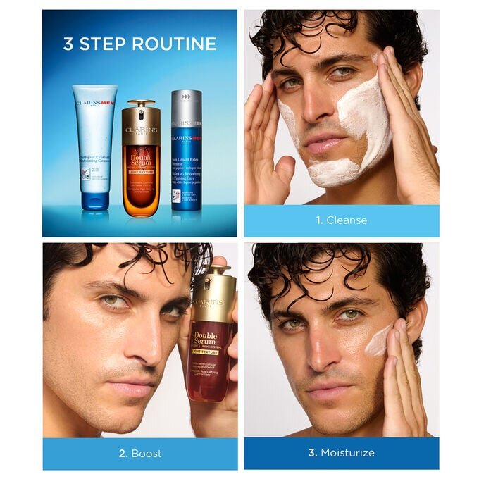 ClarinsMen Faltenglättende + straffende Anti-Aging-Feuchtigkeitscreme für das Gesicht