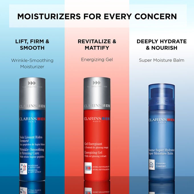 ClarinsMen Faltenglättende + straffende Anti-Aging-Feuchtigkeitscreme für das Gesicht