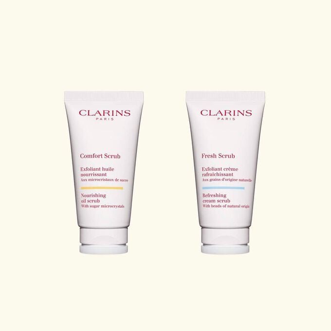 Comfort Scrub – Feuchtigkeitsspendendes + peelendes Gel-Gesichtspeeling für trockene Haut