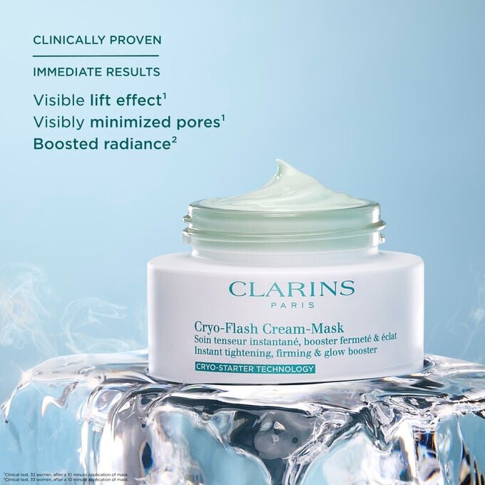 Cryo-Flash-Maske – porenverfeinernde + straffende Gel-Creme-Gesichtsmaske
