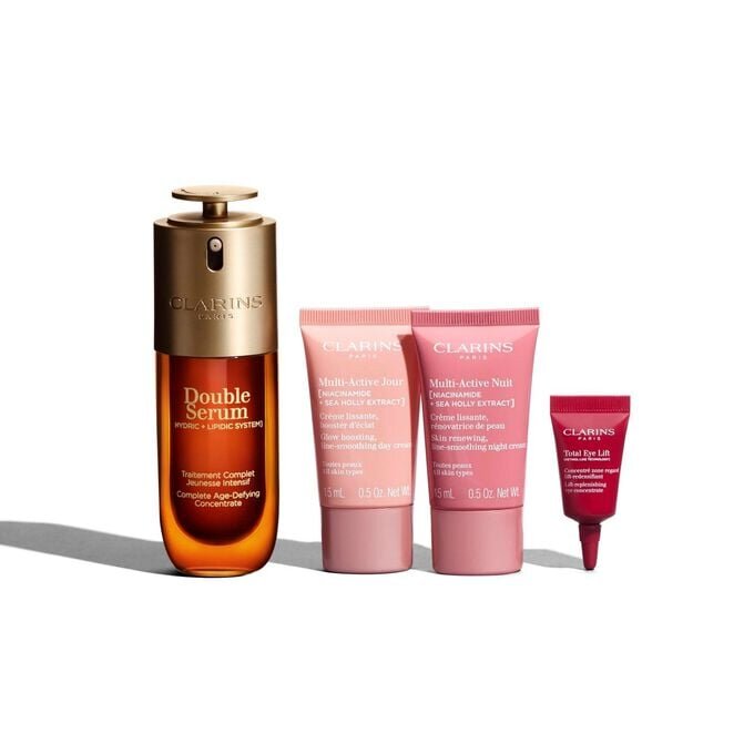 Double Serum + Multi-Active-Kollektion | Mit Double Serum + Multi-Active Tages- und Nachtcreme | Anti-Aging-Hautpflege-Essentials