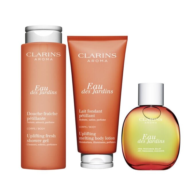 Eau des Jardins Trio – Duschgel, Körperlotion & Parfüm-Set für Körperpflege