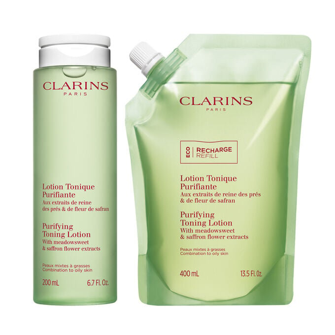 Nachfüllset für die Purifying Toning Lotion | Reinigendes Gesichtswasser in Originalgröße & Nachfüllpackung | Für fettige Haut