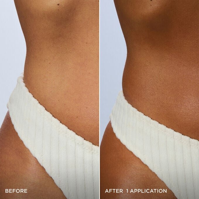 Duo „Bräunen + Peeling“ – Selbstbräunungsmilch & Peeling-Körperpeeling für glatte, sonnengeküsste Haut