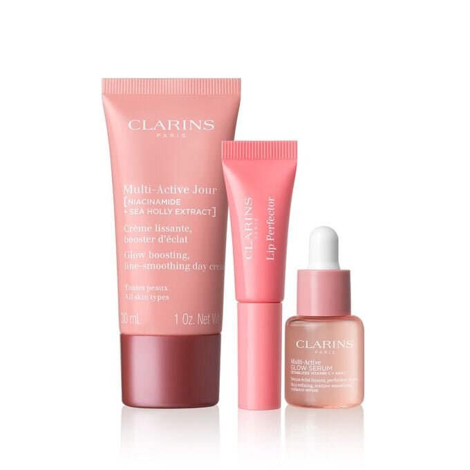 Smooth, Glow-Up + Go Trio | Multi-Active-Set | Für einen verfeinerten Teint und strahlenden Glanz