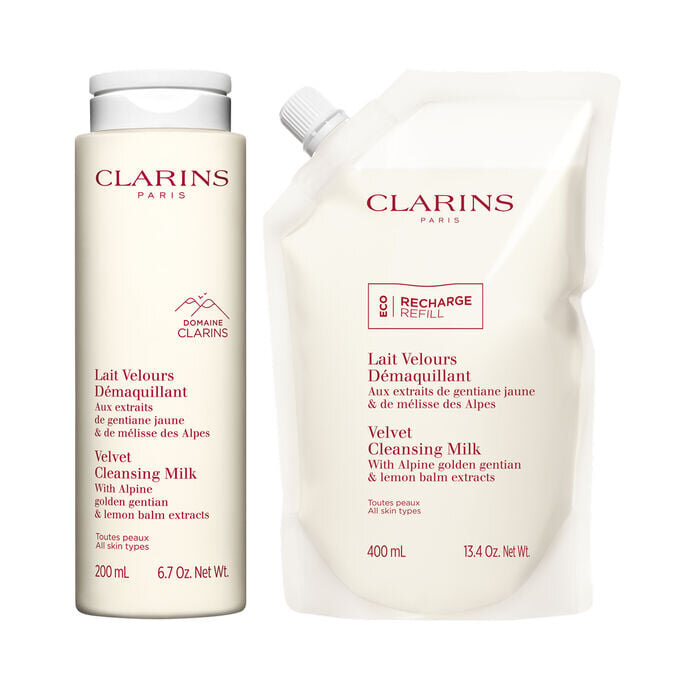 Velvet Cleansing Milk Nachfüllset | Originalgröße + Nachfüllpackung Milky Cleanser | Für weiche, perfekt gereinigte Haut